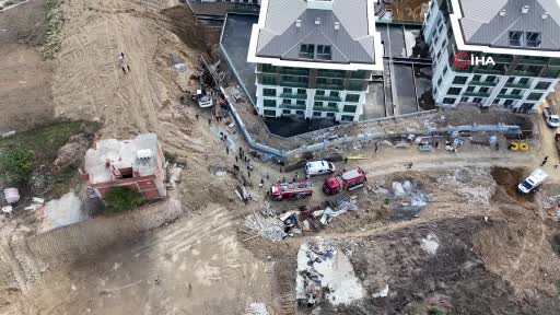 Başakşehir Şamlar Mahallesi’nde inşaat alanında toprak kayması yaşandı