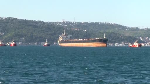 Liberya bayraklı “Anna-S” isimli kuru yük gemisi İstanbul Boğazı’ndan geçiyor